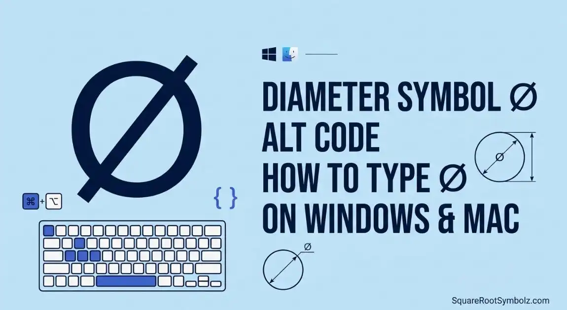 Diameter Symbol Alt Code How to Type ⌀ on Windows & Mac