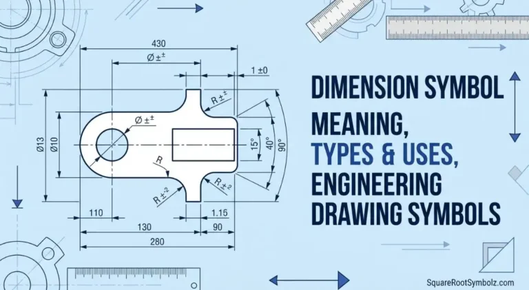 Dimension Symbol Meaning, Types, Uses, and Engineering Drawing Symbols Explained