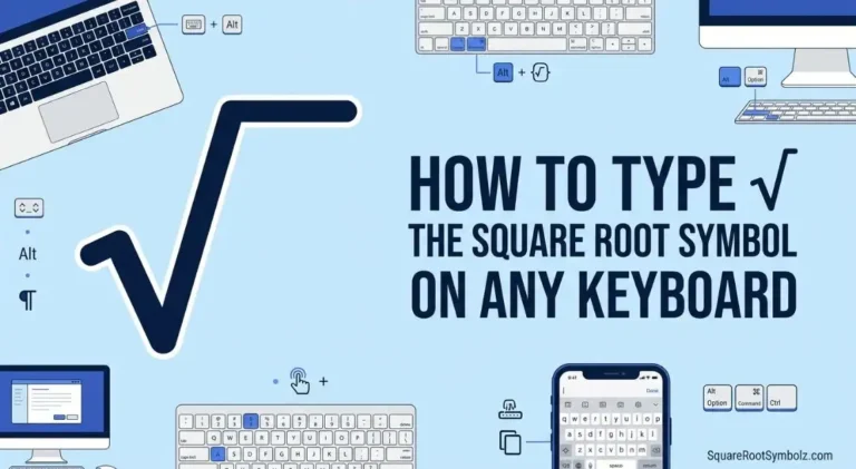 How to Type the Square Root Symbol