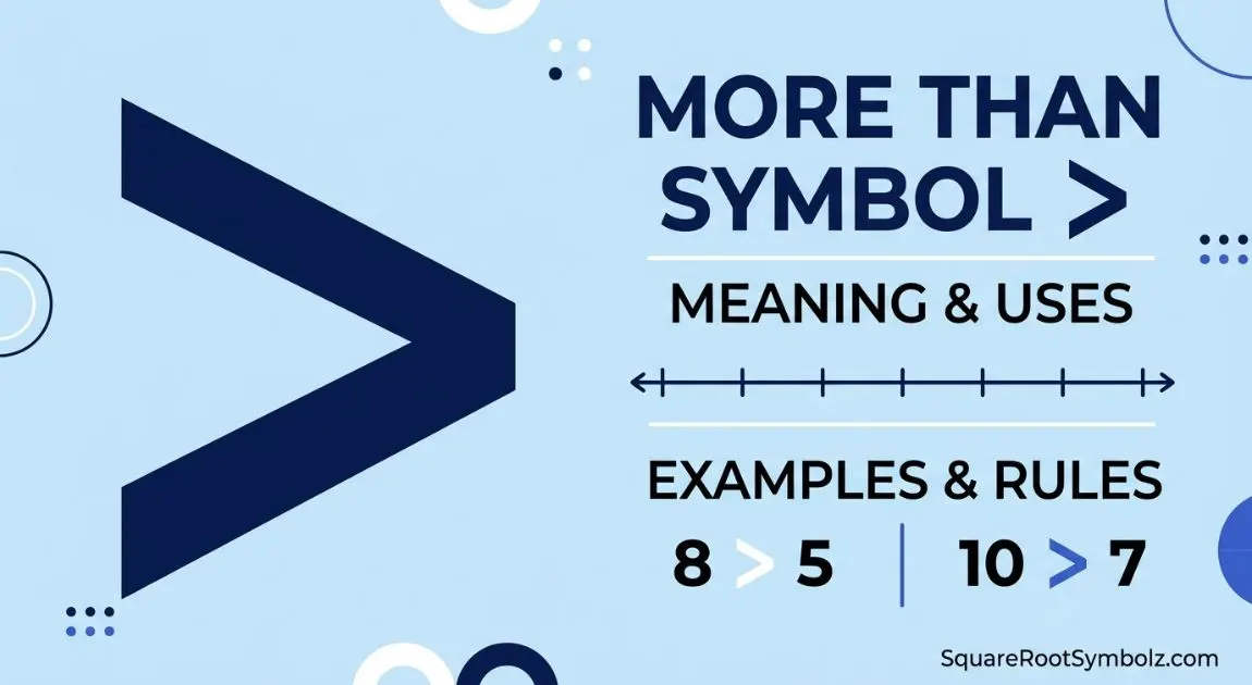 More Than Symbol Meaning Uses Examples and Rules 