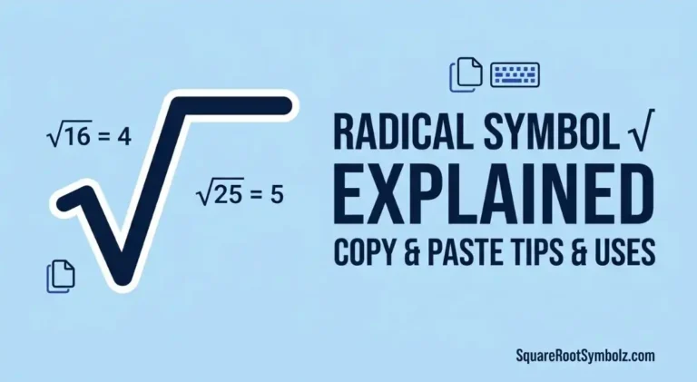 Radical Symbol √