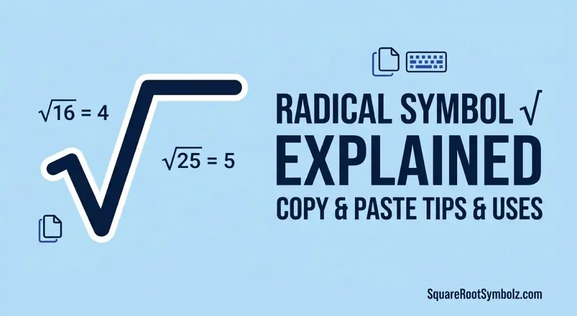 Radical Symbol √