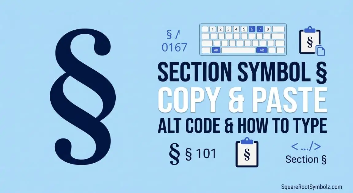 Section Symbol Copy Paste Alt Code and How to Type
