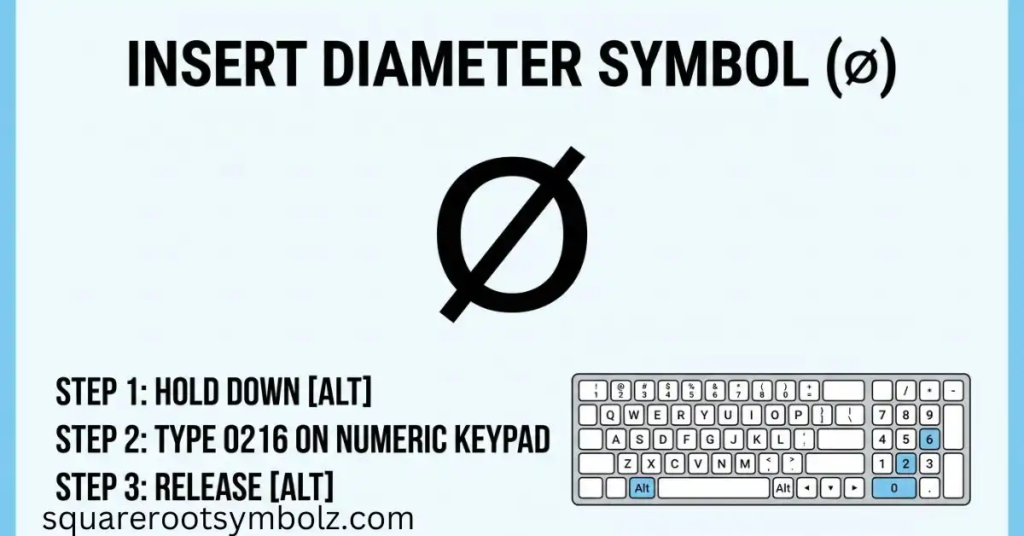 Excel Diameter Symbol