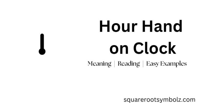 hour hand on clock