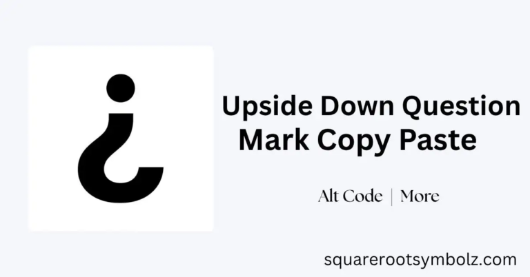 Upside Down Question Mark Copy Paste