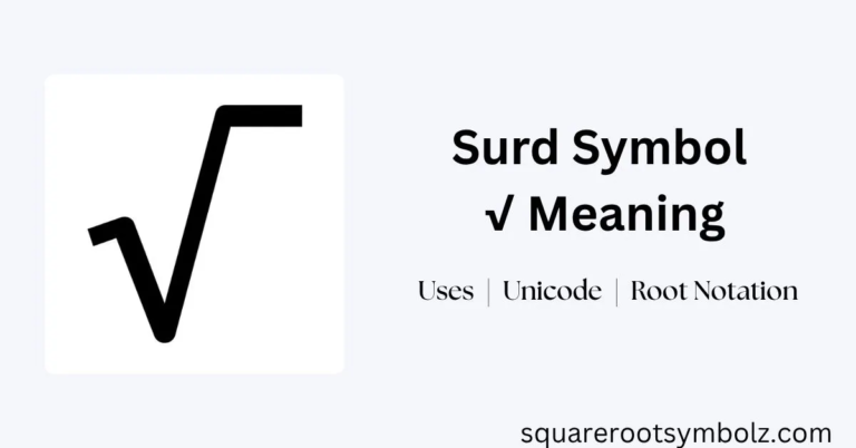 Surd Symbol