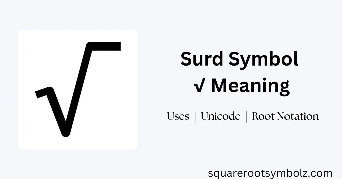 Surd Symbol