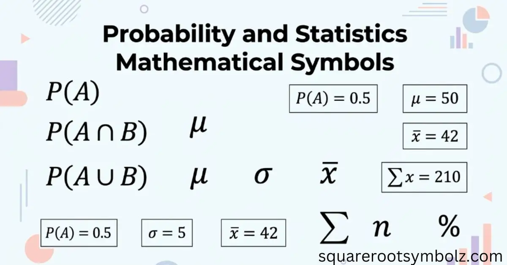 Probability and Statistics Mathematical Symbols