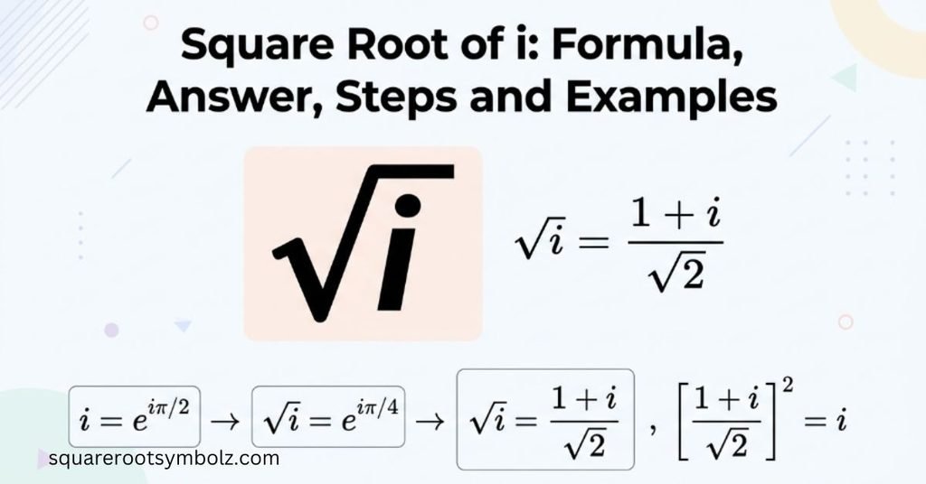 Square Root of i
