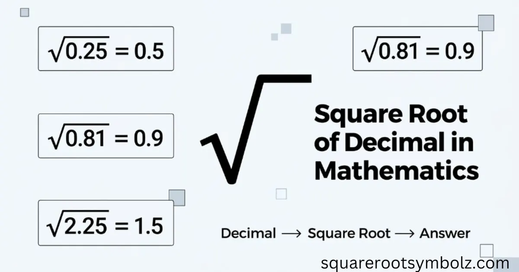 Square Root of Decimal in Mathematics
