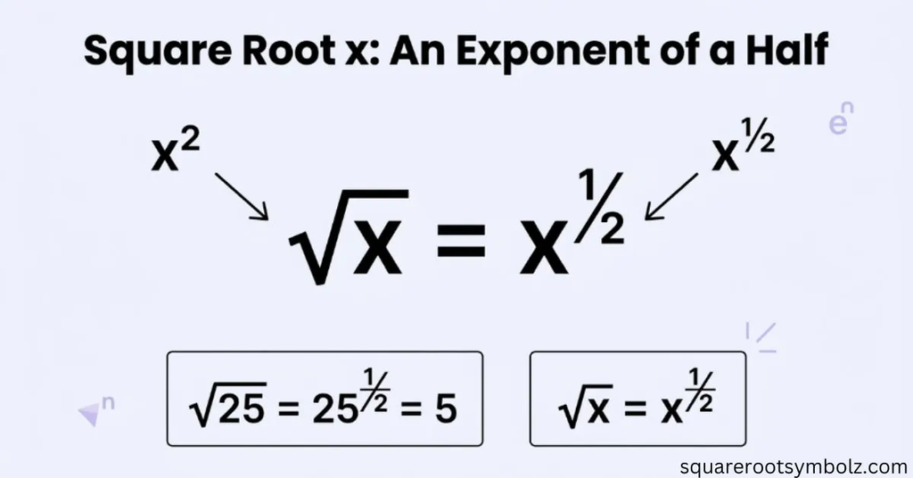 Square Root x An Exponent of a Half
