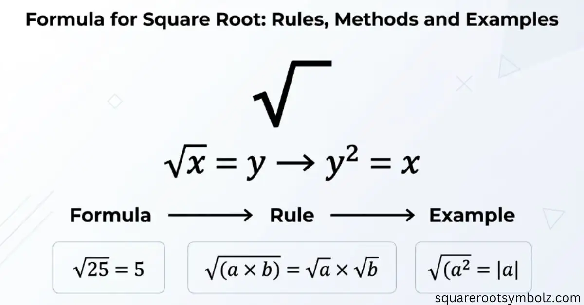 Formula for Square Root