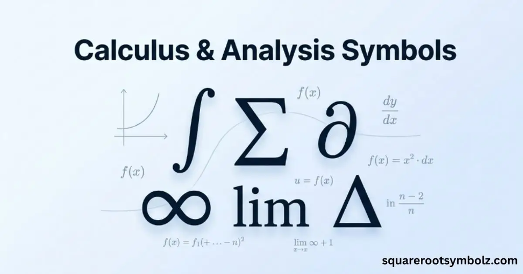Calculus & Analysis Symbols