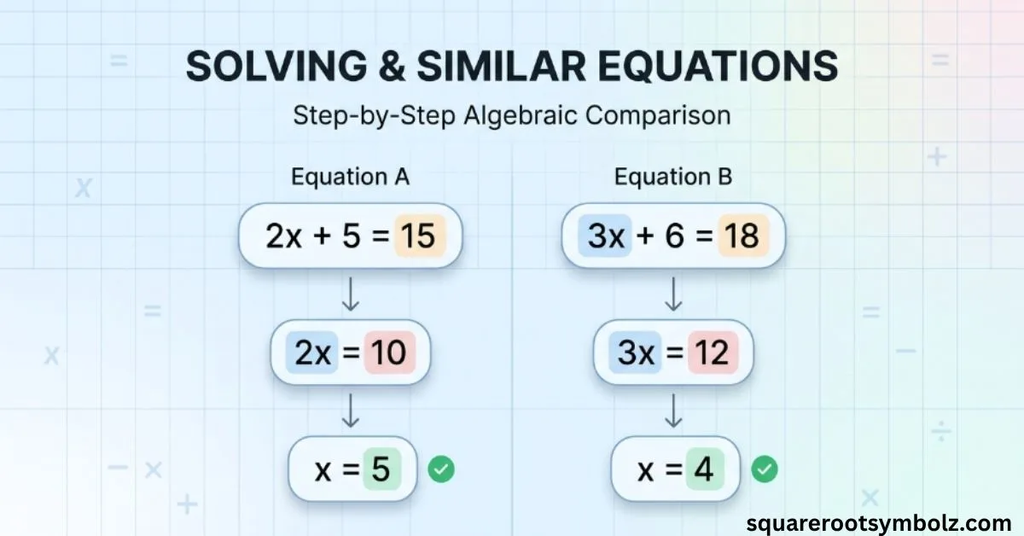 Solving and Similar Equations