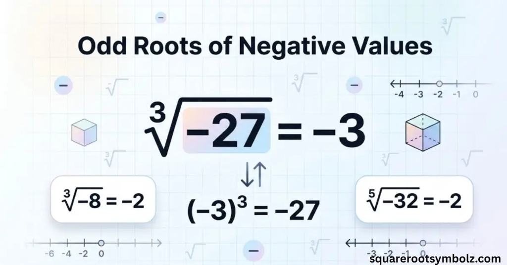 Odd Roots of Negative Values