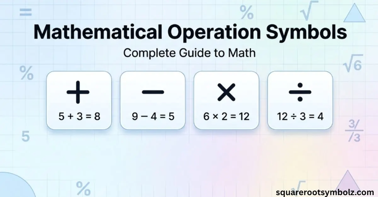 Mathematical Operation Symbols