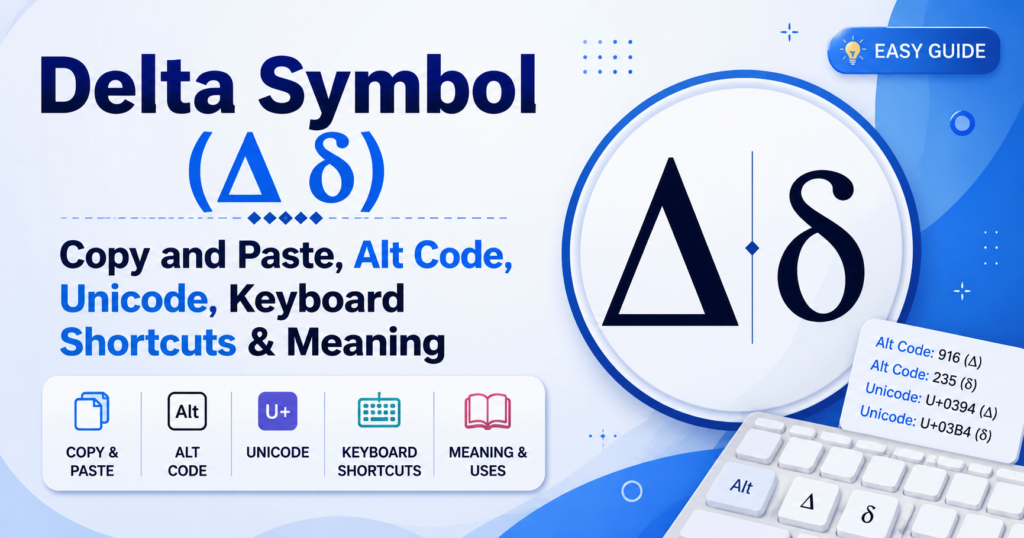 Delta Symbol Copy and Paste