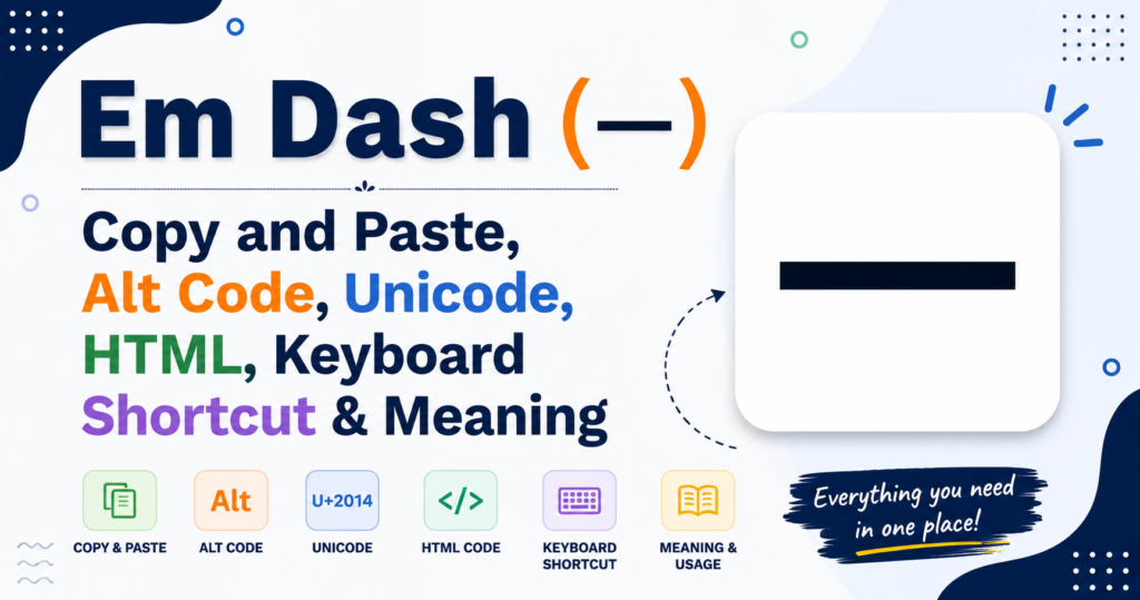em dash copy paste