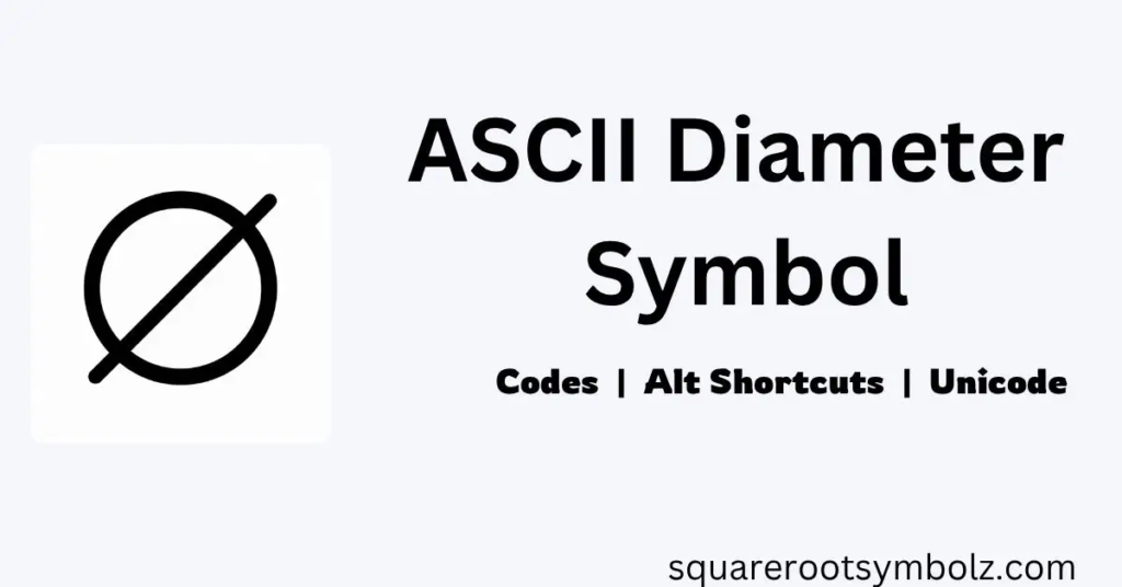 A text written AScii Diameter symbol appearing in the pic