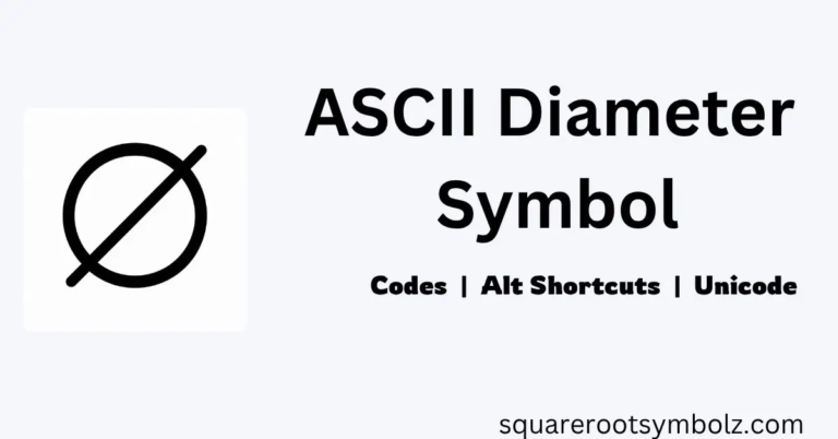 A text written AScii Diameter symbol appearing in the pic