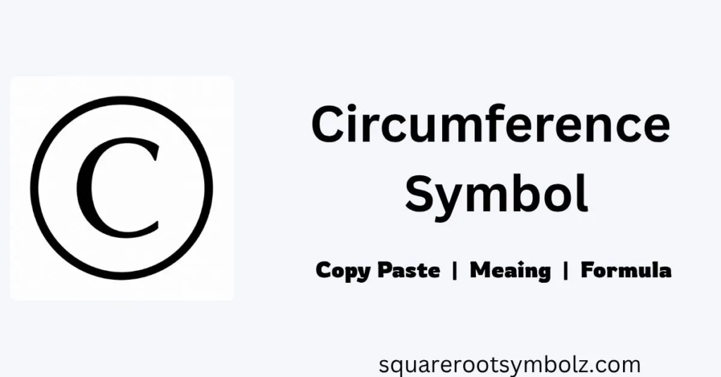 A symbol and text written circumference symbol appearing in the pic