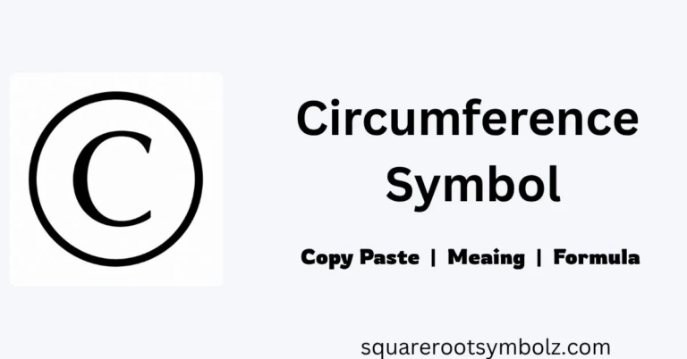 A symbol and text written circumference symbol appearing in the pic
