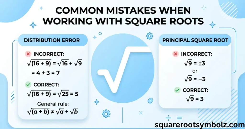 Common Mistakes When Working with Square Roots