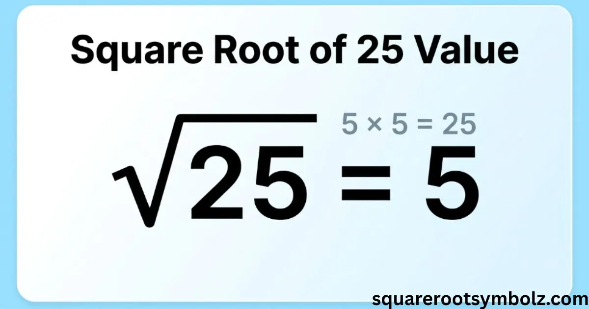 Square Root of 25