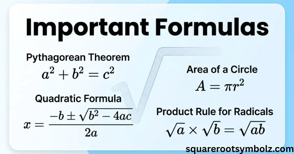Important Formulas
