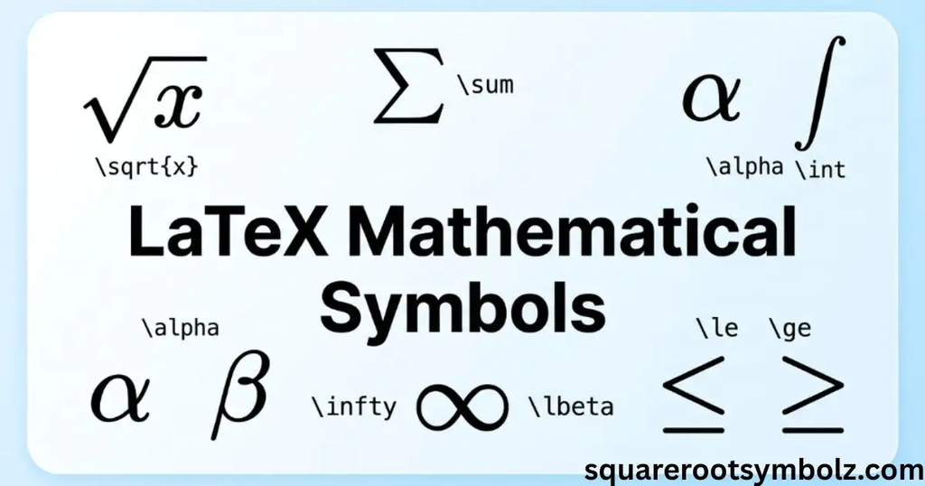 LaTeX Mathematical Symbols