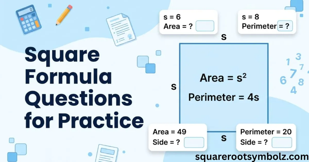 Square Formula Questions for Practice