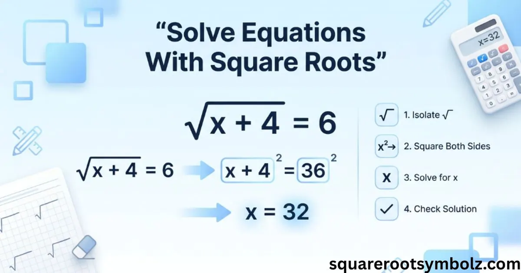 Solve Equations With Square Roots