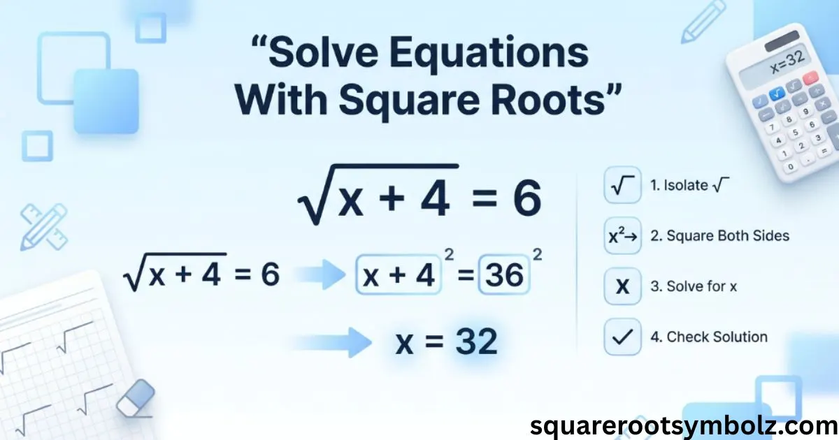 Solve Equations With Square Roots