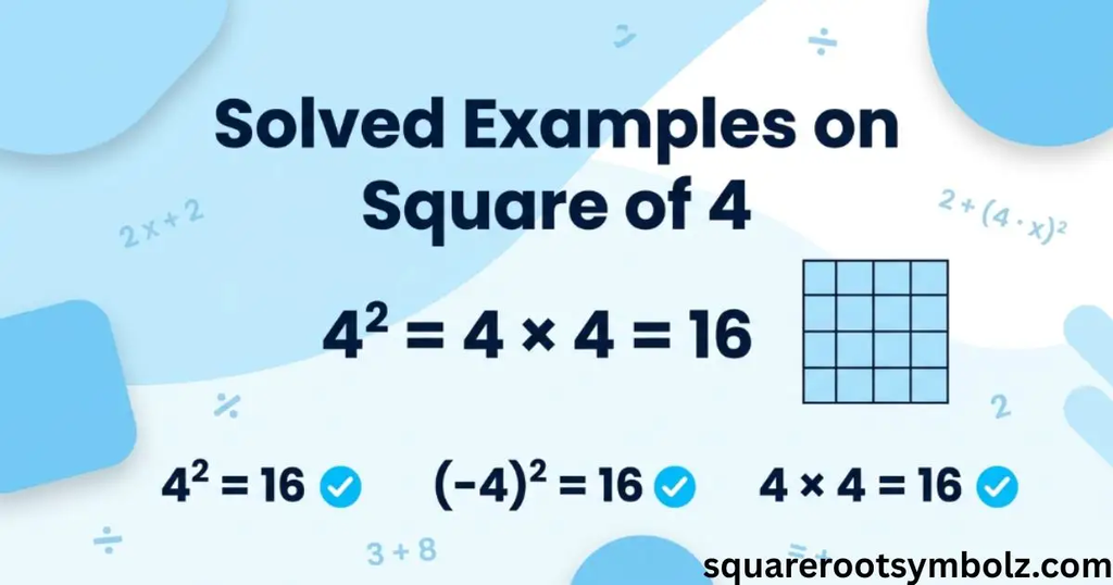 Solved Examples on Square of 4