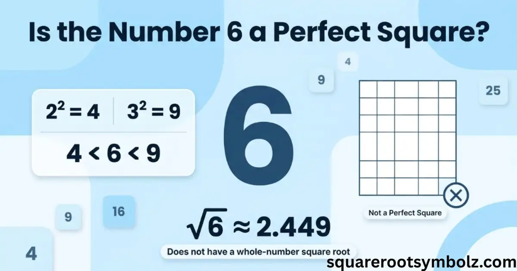 Is the number 6 a Perfect Square?