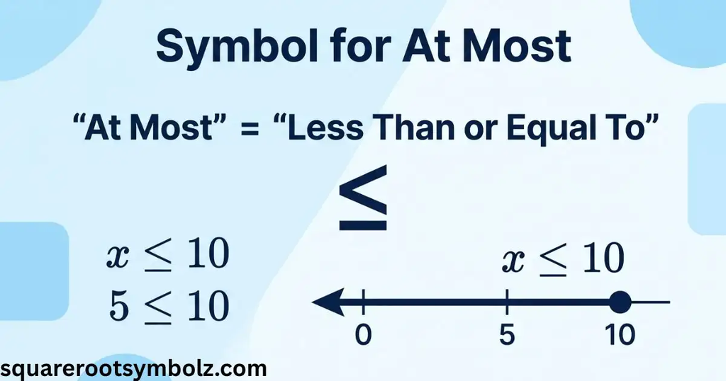 Symbol for At Most