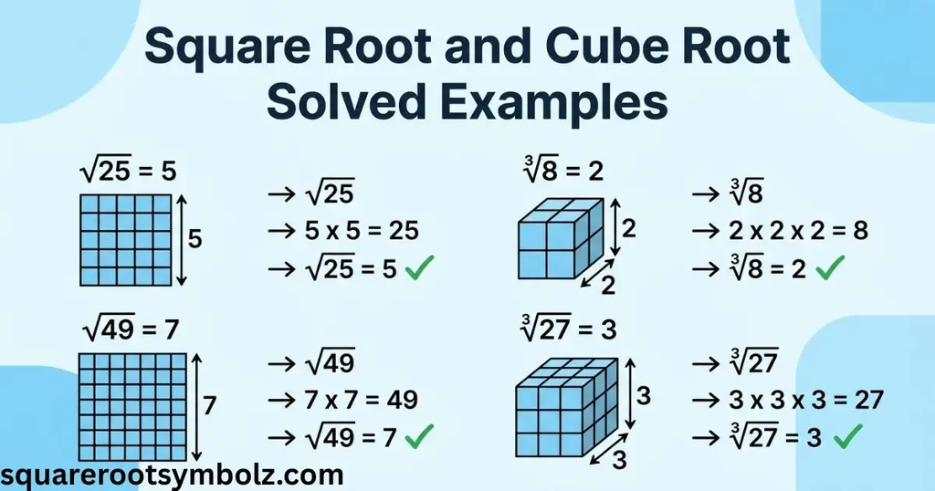 Square Root and Cube Root Solved Examples