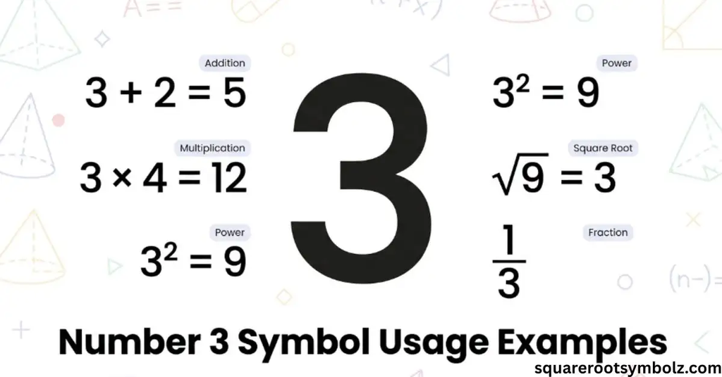 Number 3 Symbol Usage Examples