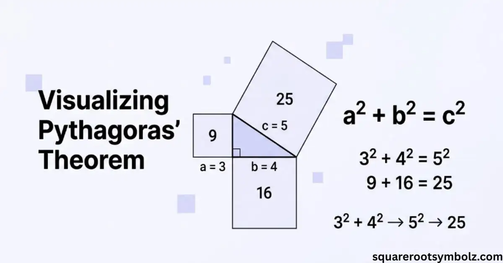 Visualizing Pythagoras' Theorem