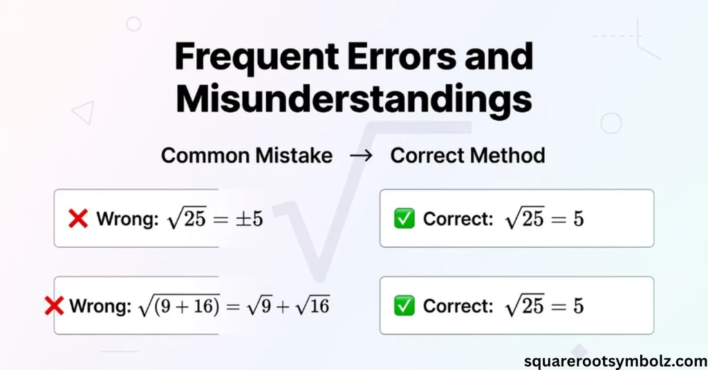 Frequent Errors and Misunderstandings
