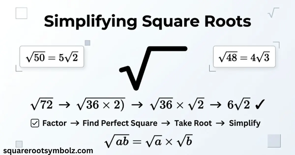 Simplifying Square Roots