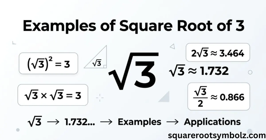 Examples of Square Root of 3