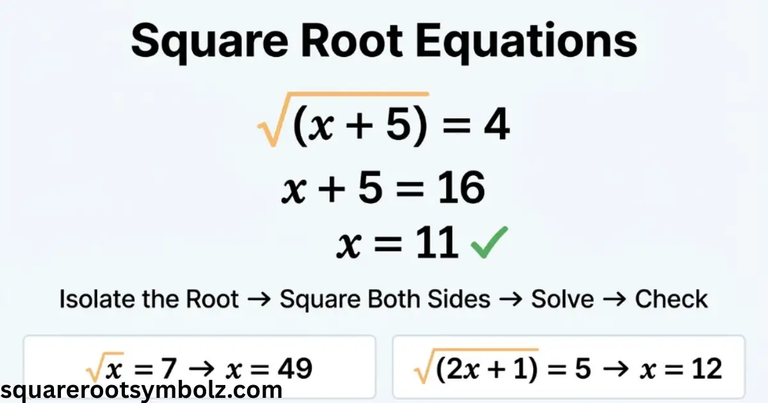 Square Root Equations