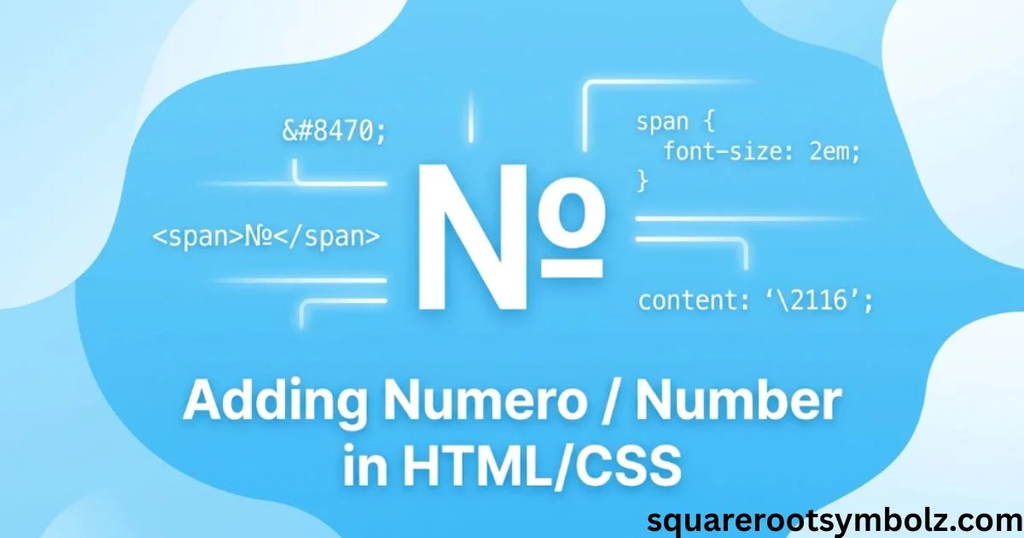 Adding Numero / Number in HTML/CSS