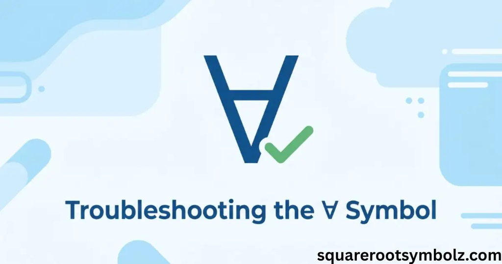 Troubleshooting the ∀ symbol